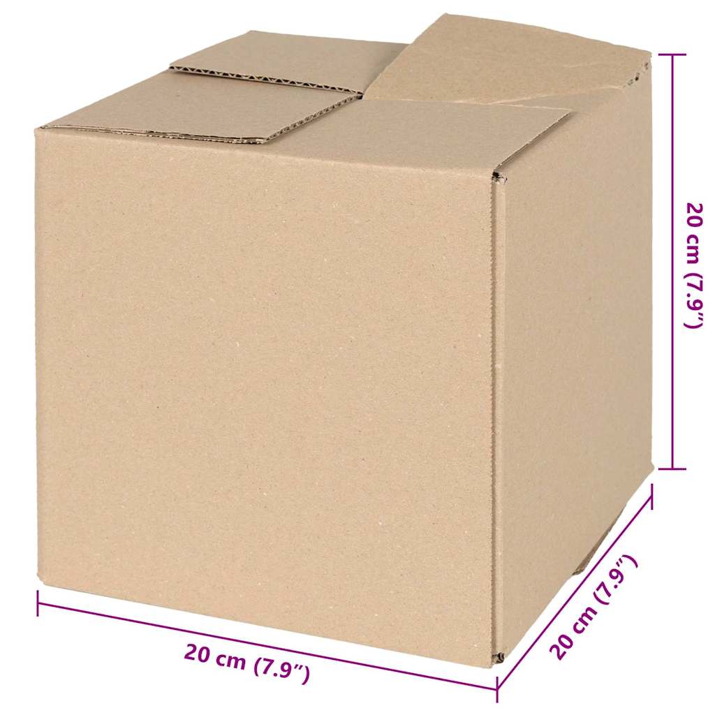Hajtható doboz 50 pcs Természetes 20 x 20 x 20 cm Karton