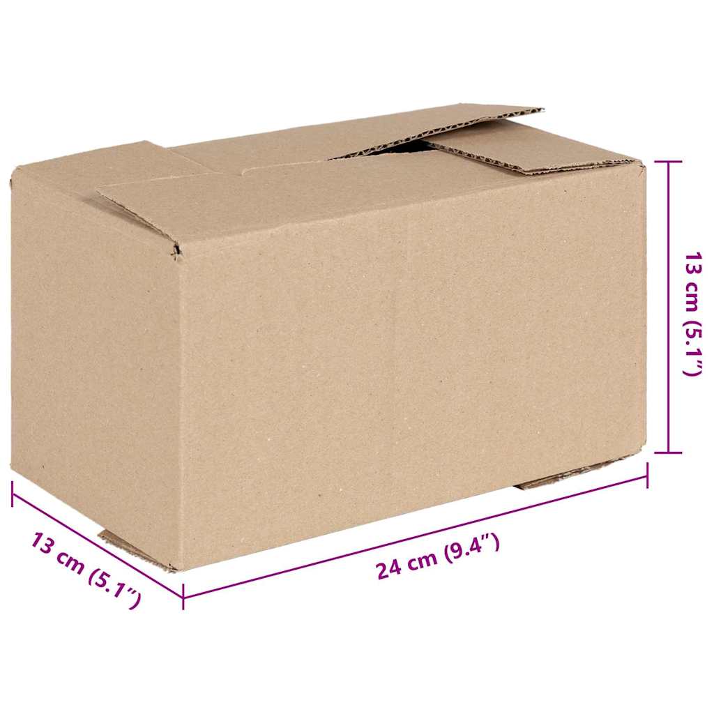 Hajtható doboz 50 pcs Természetes 24 x 13 x 13 cm Karton