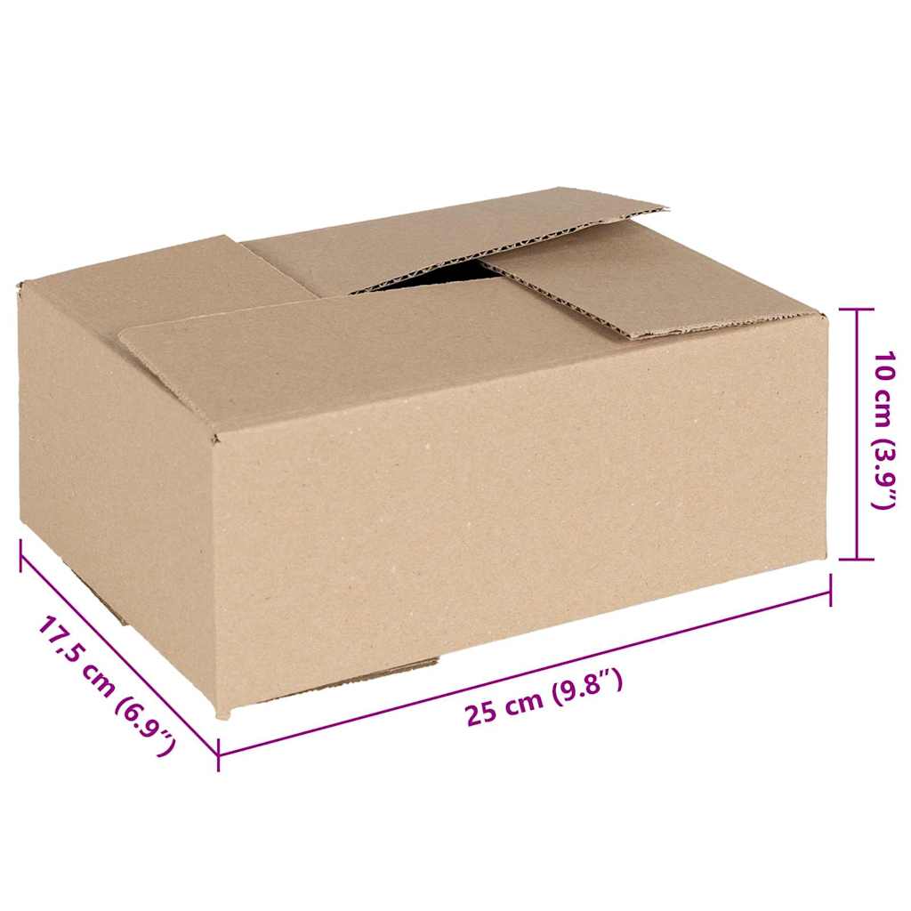Hajtható doboz 50 pcs Természetes 25 x 17,5 x 10 cm Karton
