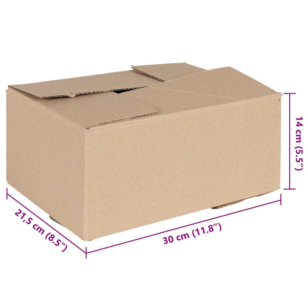 Hajtható doboz 50 pcs Természetes 30 x 21,5 x 14 cm Karton