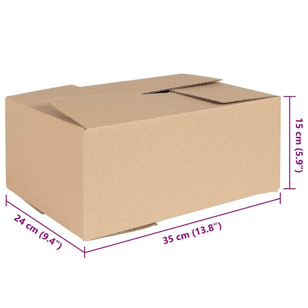 Hajtható doboz 50 pcs Természetes 35 x 24 x 15 cm Karton