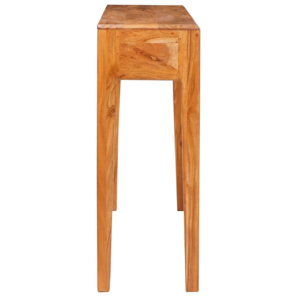 Konzolasztal fiókkal Barna 110 x 30 x 80 cm Tömör Akácfa