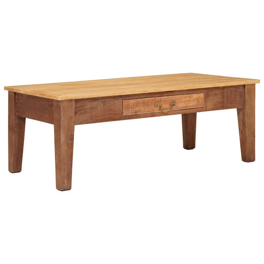 Dohányzóasztal fiókkal Barna 110 x 55 x 40 cm Tömör Mangófát