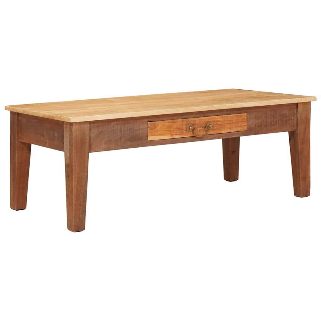 Dohányzóasztal fiókkal Barna 110 x 55 x 40 cm Tömör Mangófát