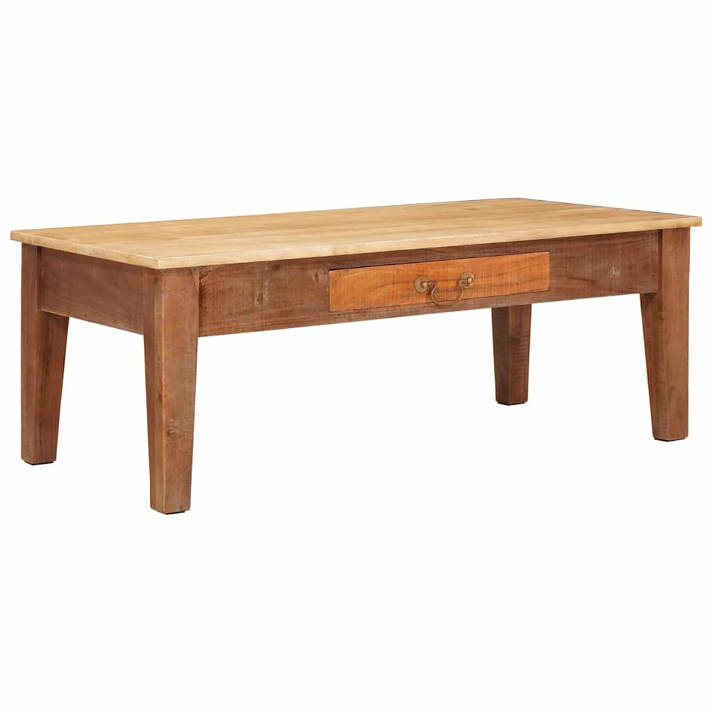 Dohányzóasztal fiókkal Barna 110 x 55 x 40 cm Tömör Mangófát