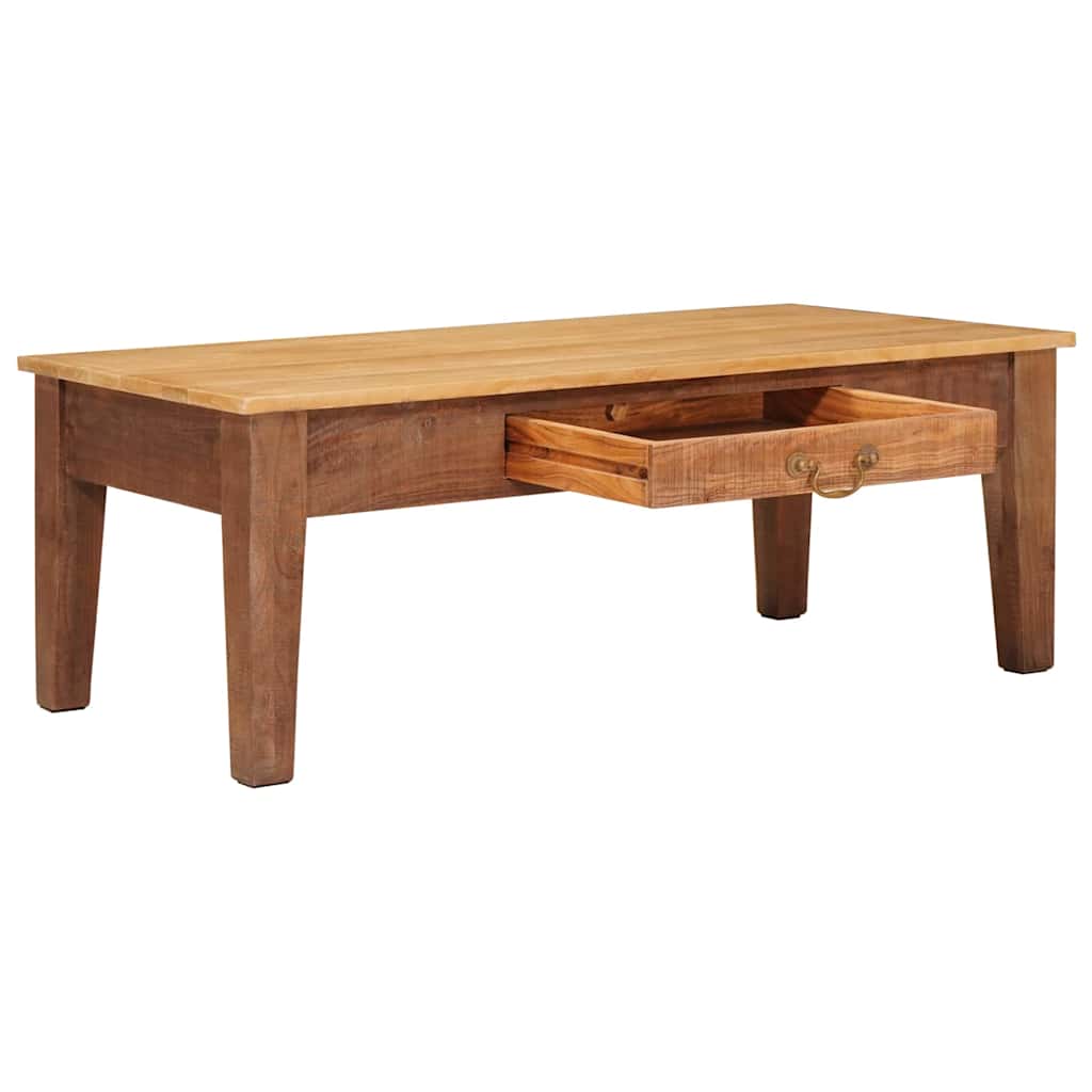 Dohányzóasztal fiókkal Barna 110 x 55 x 40 cm Tömör Mangófát
