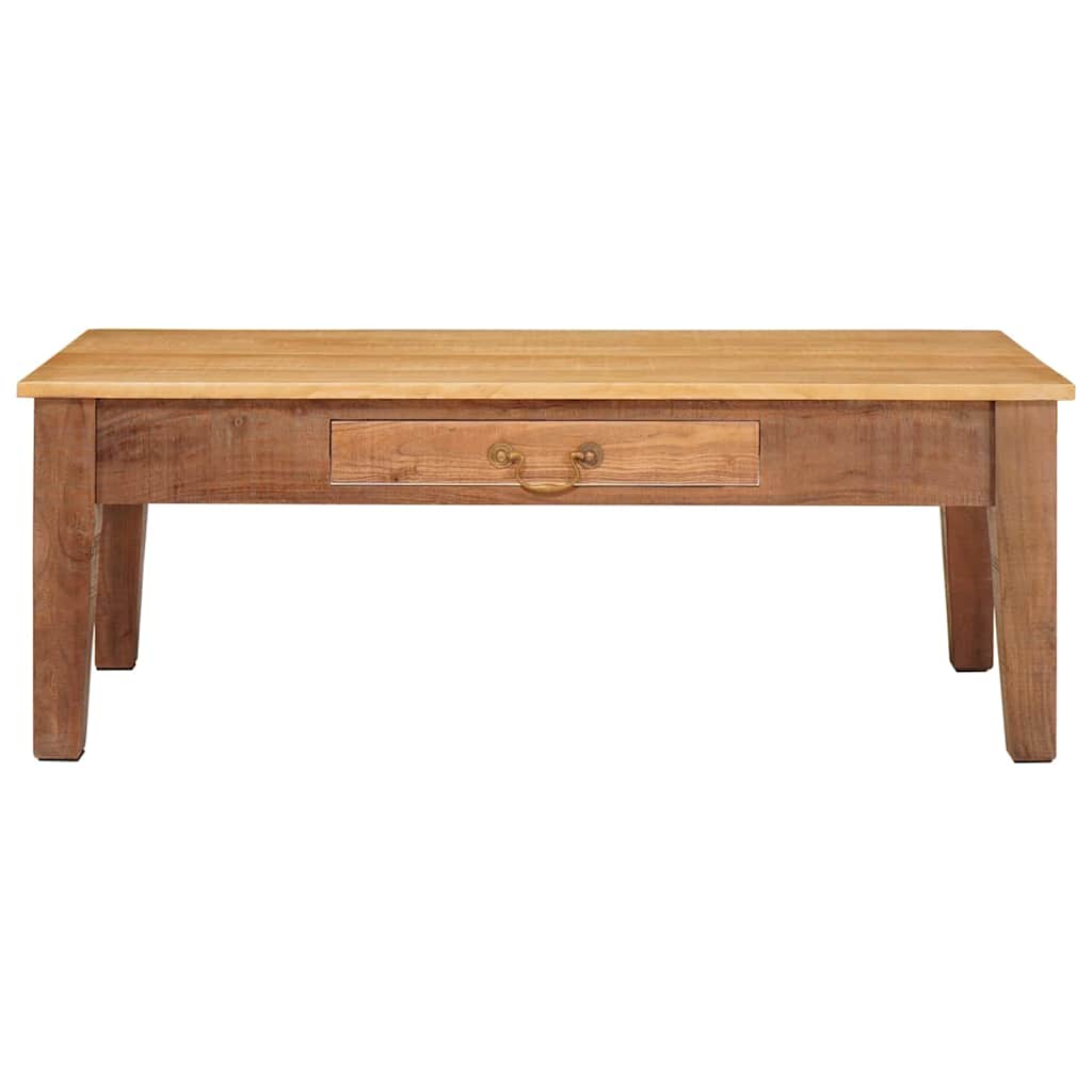 Dohányzóasztal fiókkal Barna 110 x 55 x 40 cm Tömör Mangófát