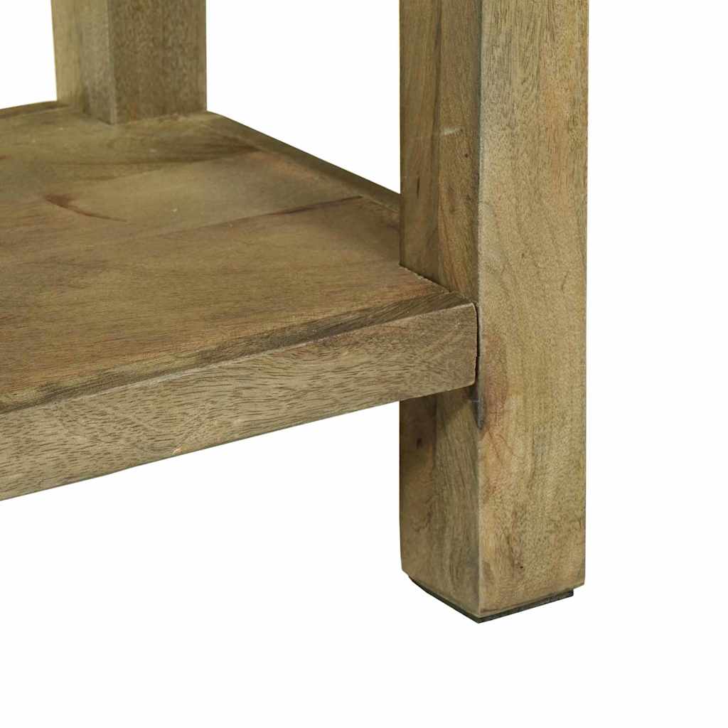 Konzolasztal Természetes szürke 110 x 30 x 80 cm Tömör Mangófát
