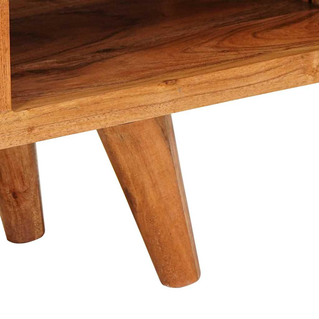 TV szekrény polcokkal Barna 110 x 30 x 40 cm Tömör Akácfa