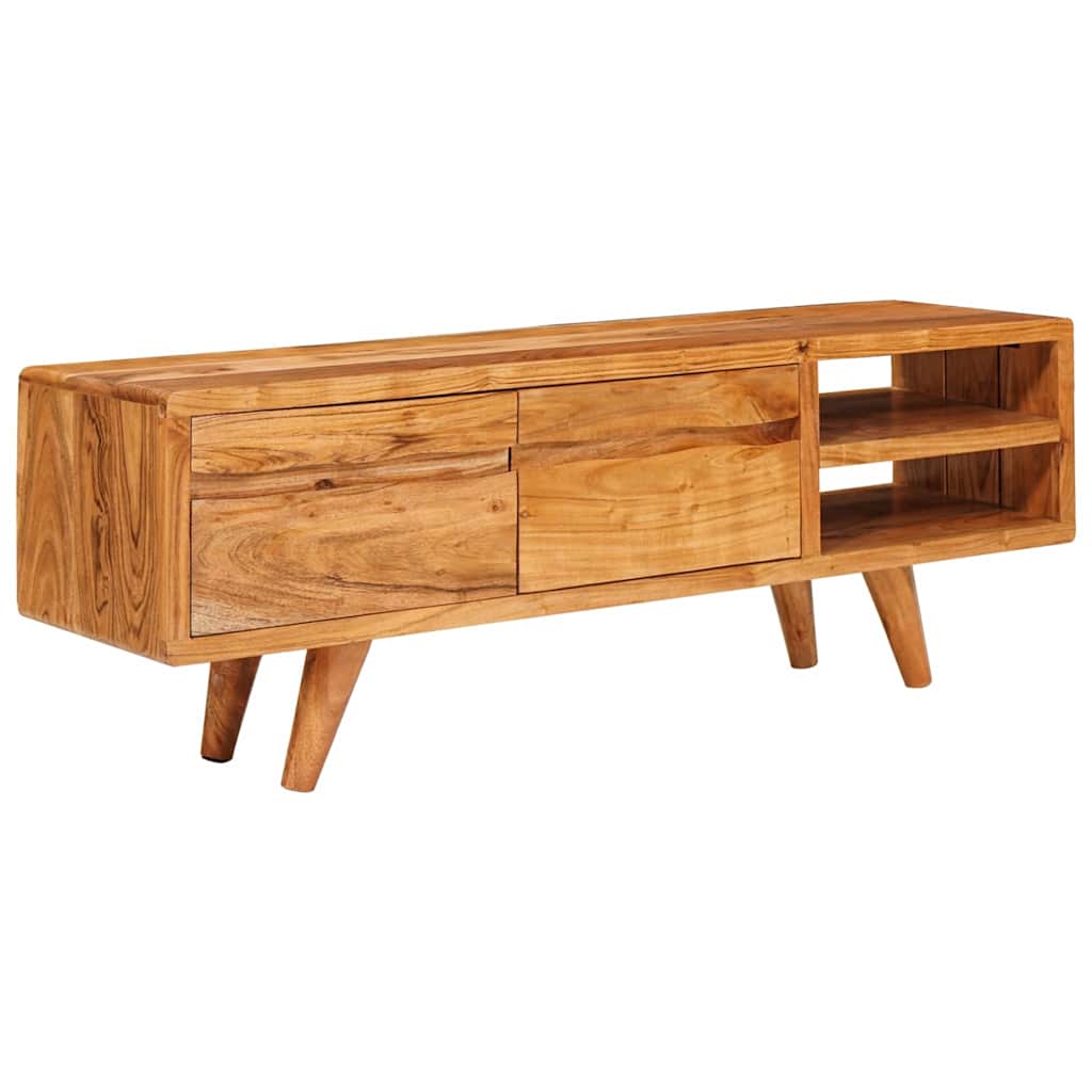 TV szekrény polcokkal Barna 110 x 30 x 40 cm Tömör Akácfa