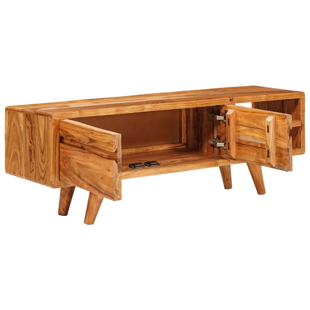 TV szekrény polcokkal Barna 110 x 30 x 40 cm Tömör Akácfa