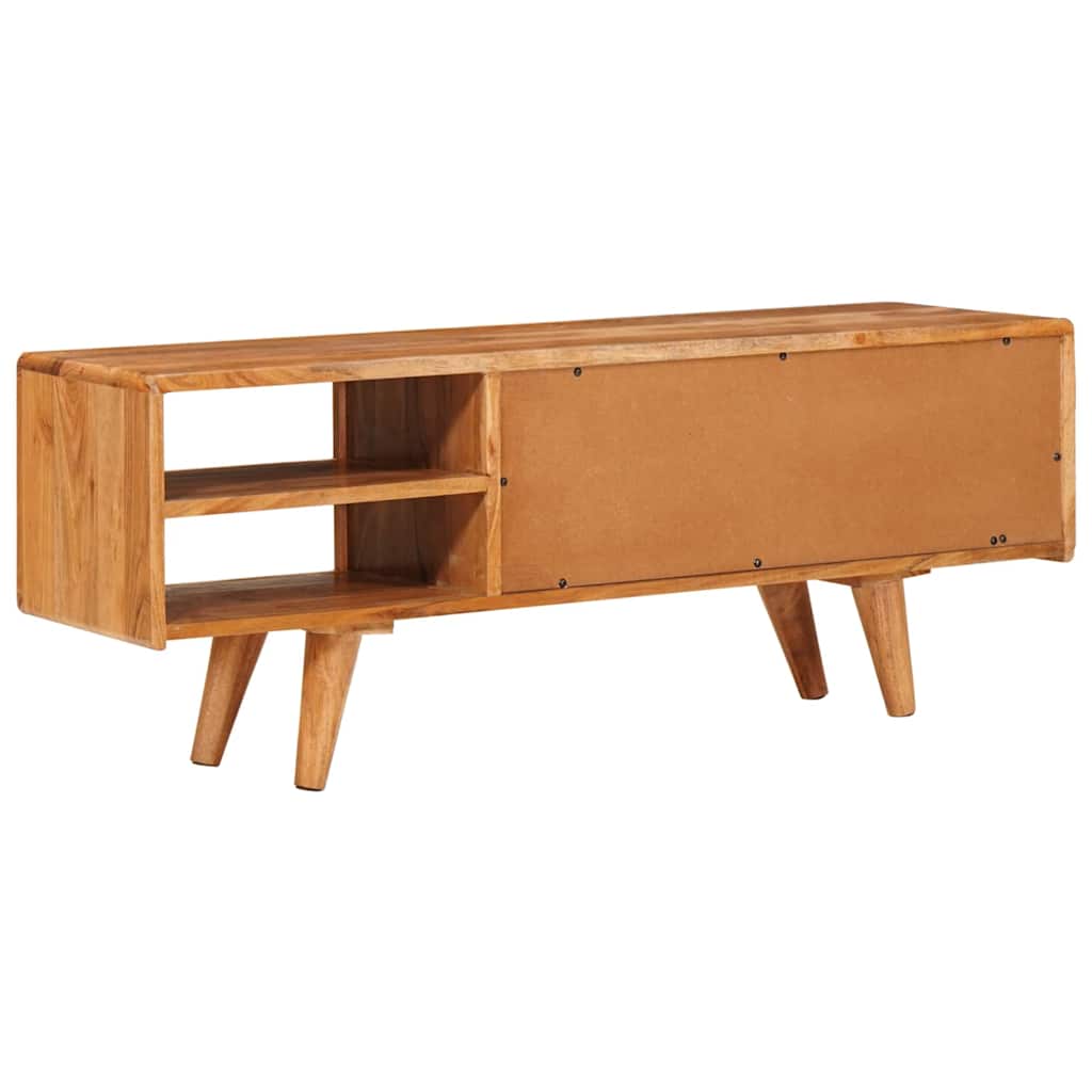 TV szekrény polcokkal Barna 110 x 30 x 40 cm Tömör Akácfa