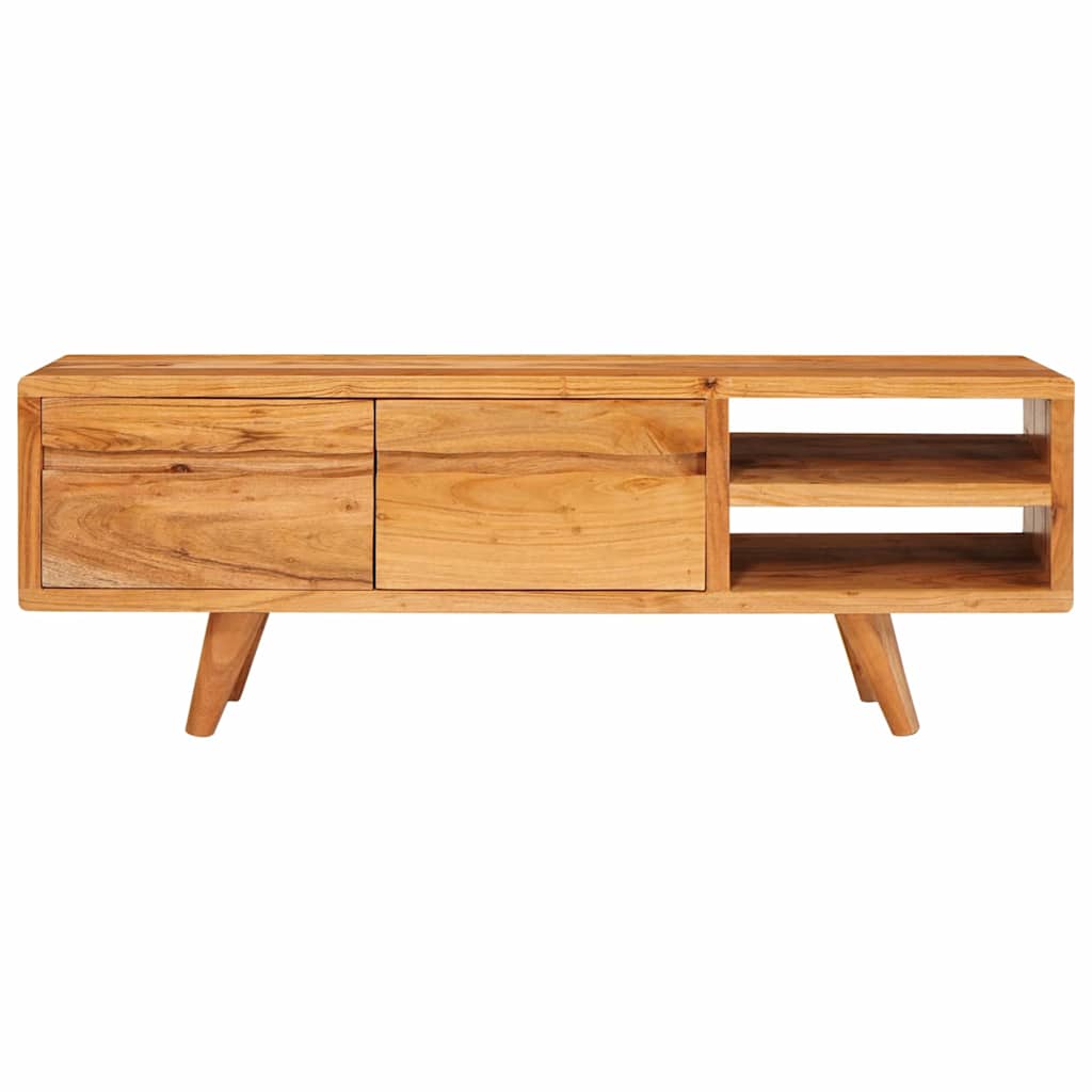 TV szekrény polcokkal Barna 110 x 30 x 40 cm Tömör Akácfa