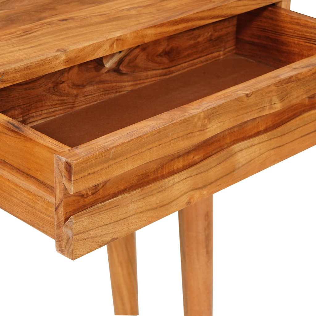 Konzolasztal fiókkal Barna 110 x 30 x 80 cm Tömör Akácfa