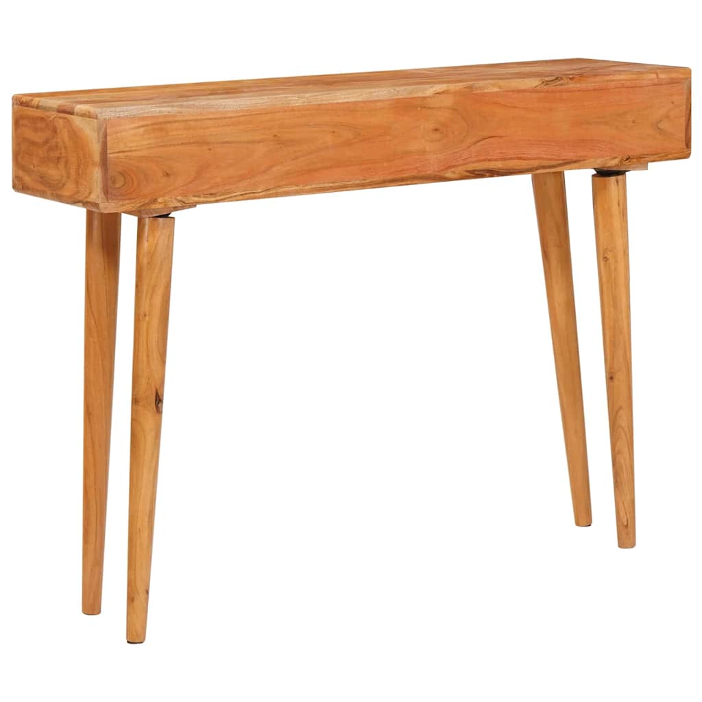 Konzolasztal fiókkal Barna 110 x 30 x 80 cm Tömör Akácfa