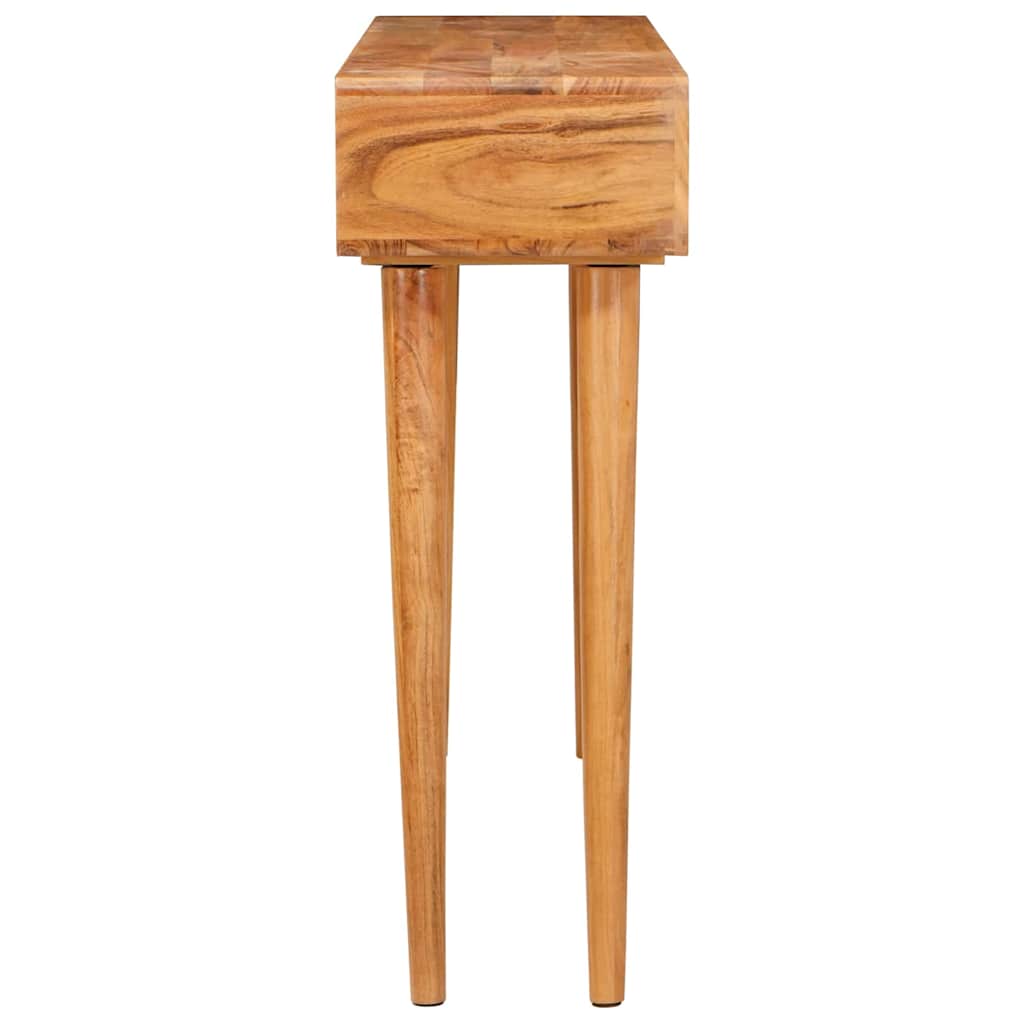 Konzolasztal fiókkal Barna 110 x 30 x 80 cm Tömör Akácfa