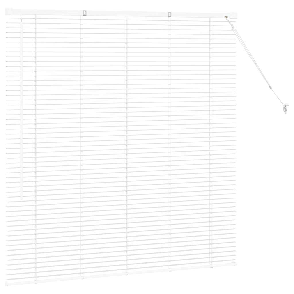 Zsalugáter Redőnyök Fehér 130 x 135 cm Alumínium