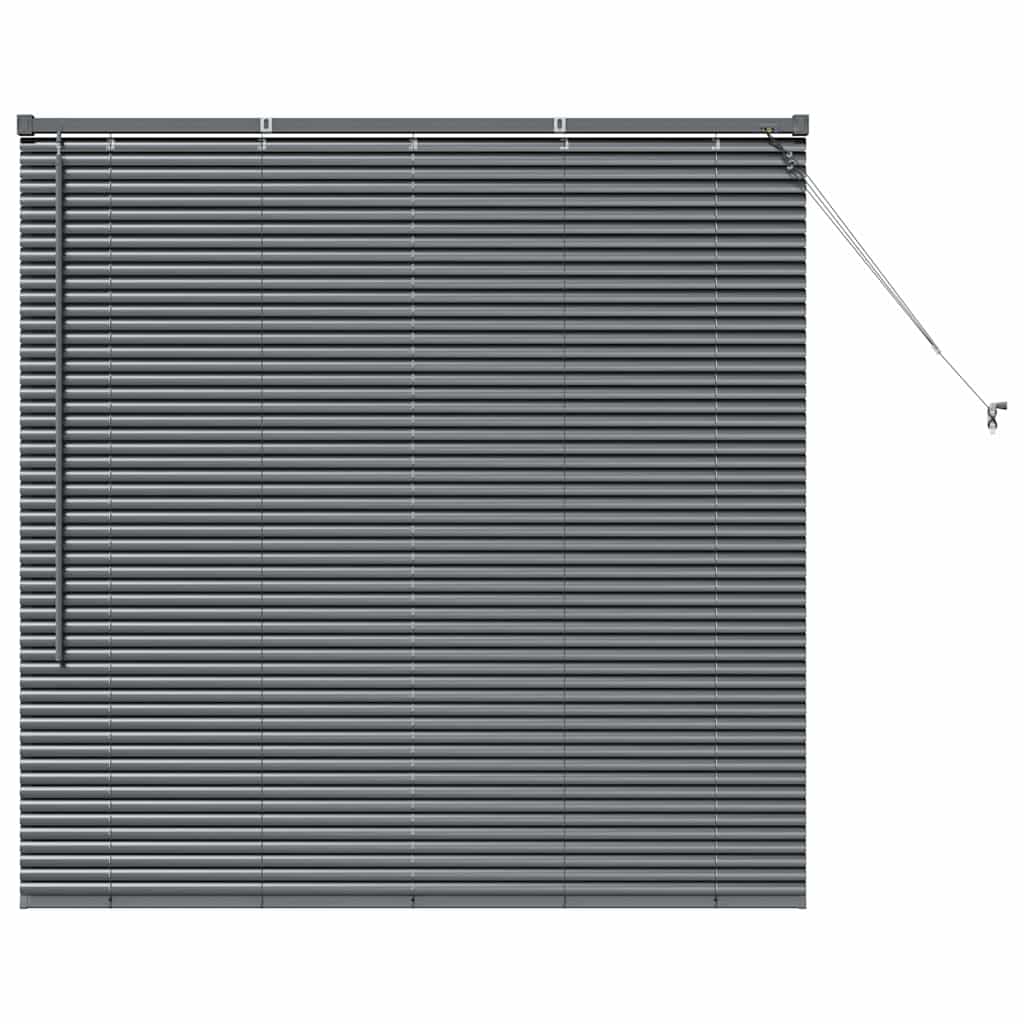 Zsalugáter Redőnyök Sötétszürke 130 x 125 cm Alumínium