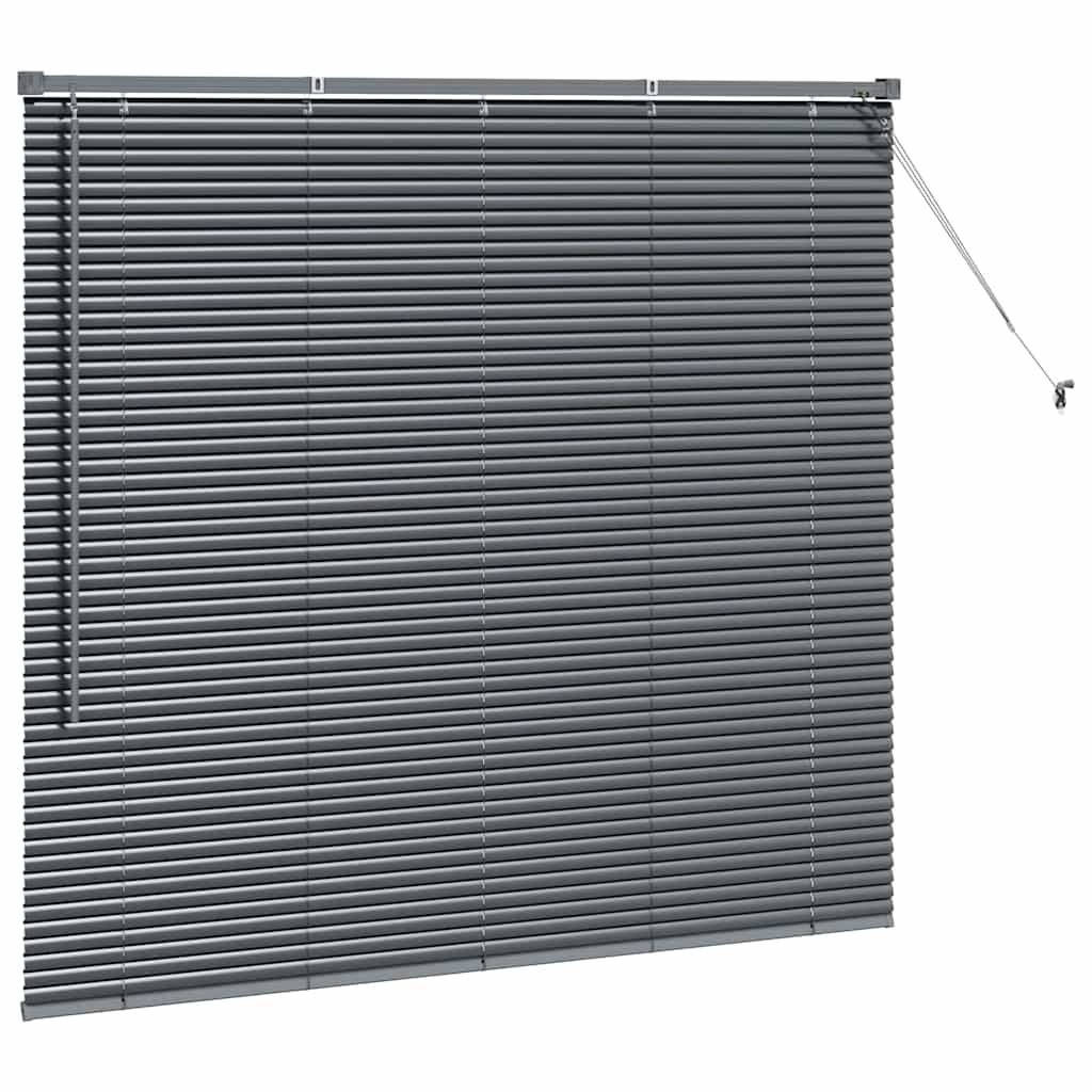 Zsalugáter Redőnyök Sötétszürke 130 x 145 cm Alumínium