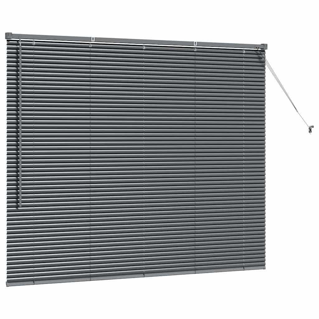 Zsalugáter Redőnyök Sötétszürke 130 x 160 cm Alumínium