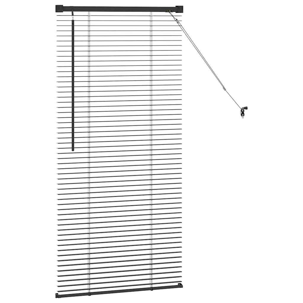 Zsalugáter Redőnyök Fekete 60 x 2,5 x 130 cm Alumínium