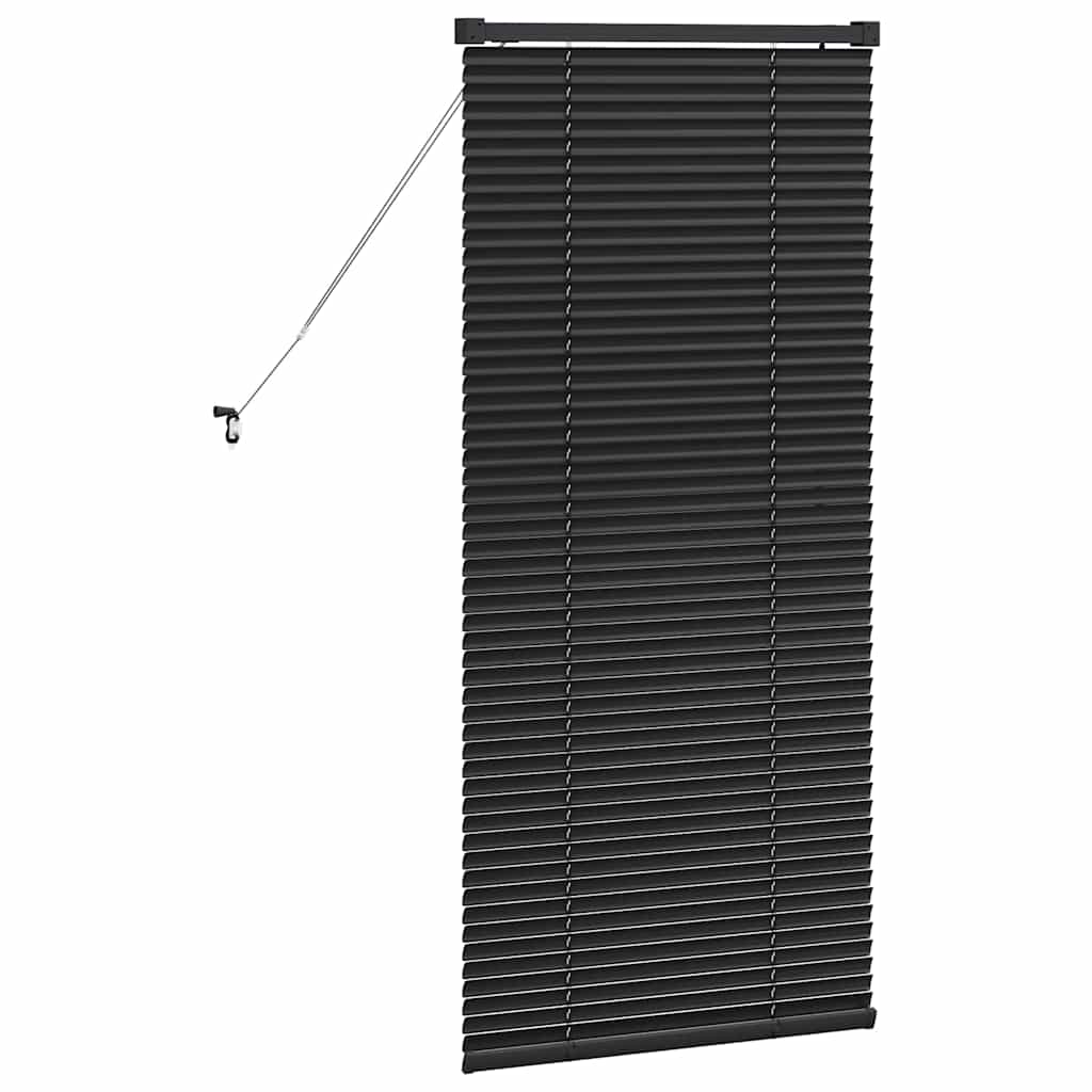 Zsalugáter Redőnyök Fekete 60 x 2,5 x 130 cm Alumínium