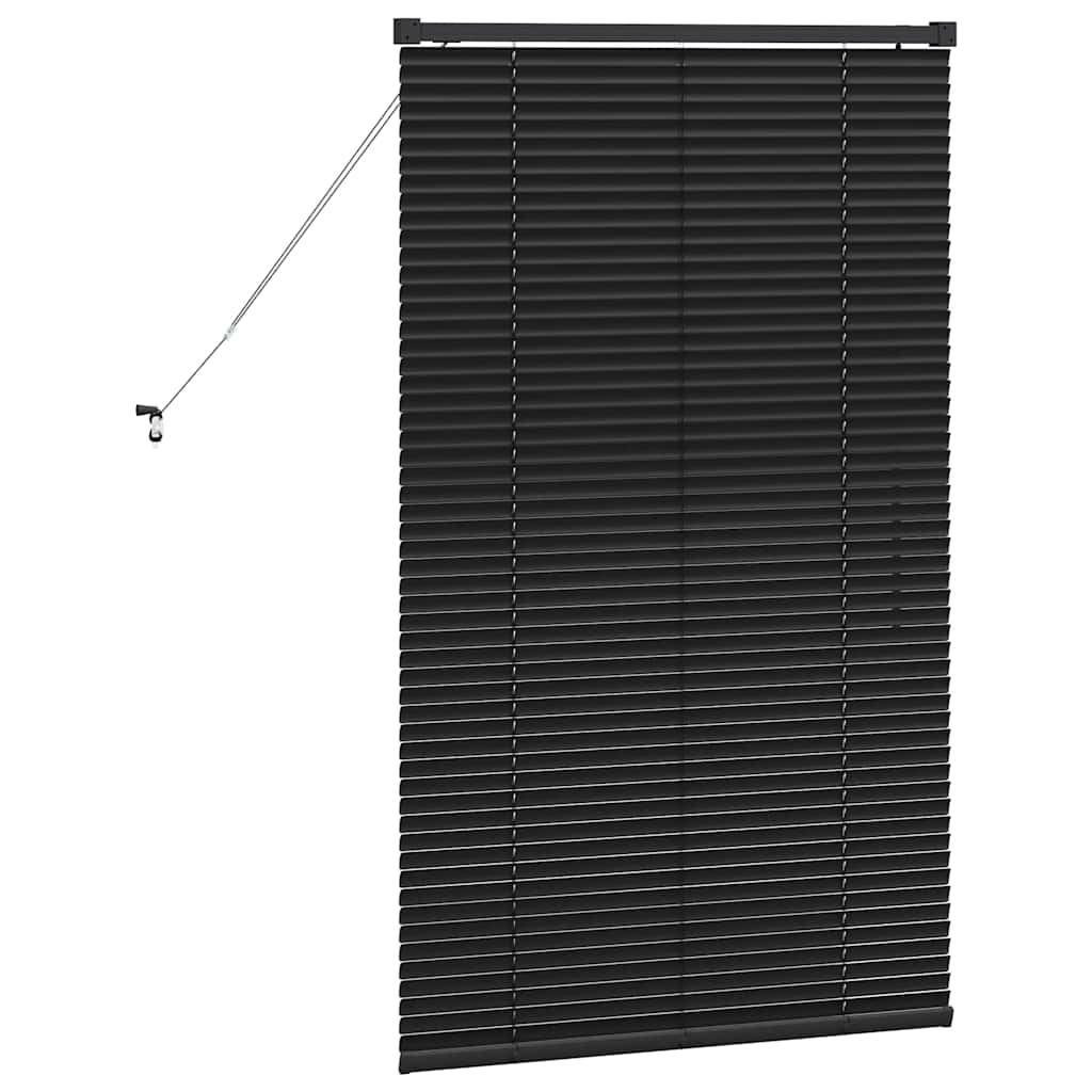 Zsalugáter Redőnyök Fekete 130 x 70 cm Alumínium
