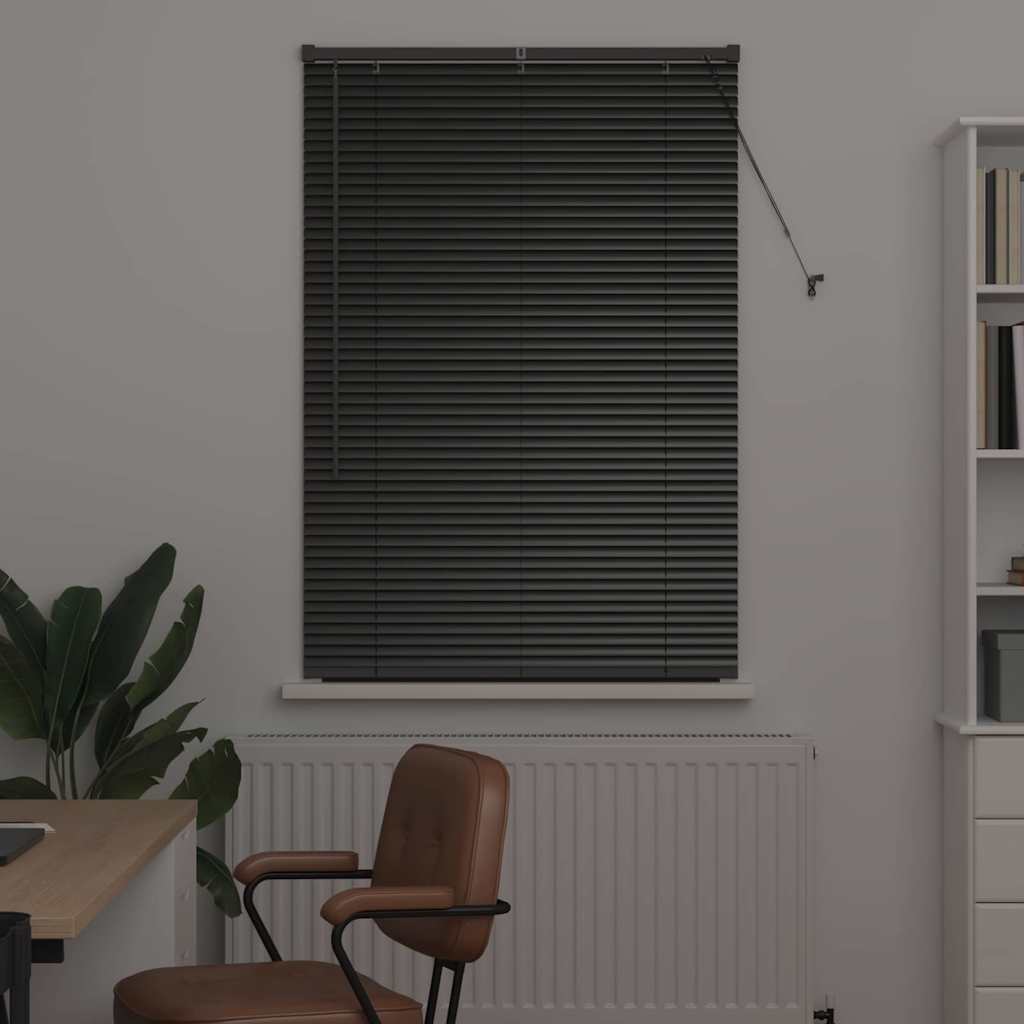 Zsalugáter Redőnyök Fekete 130 x 90 cm Alumínium