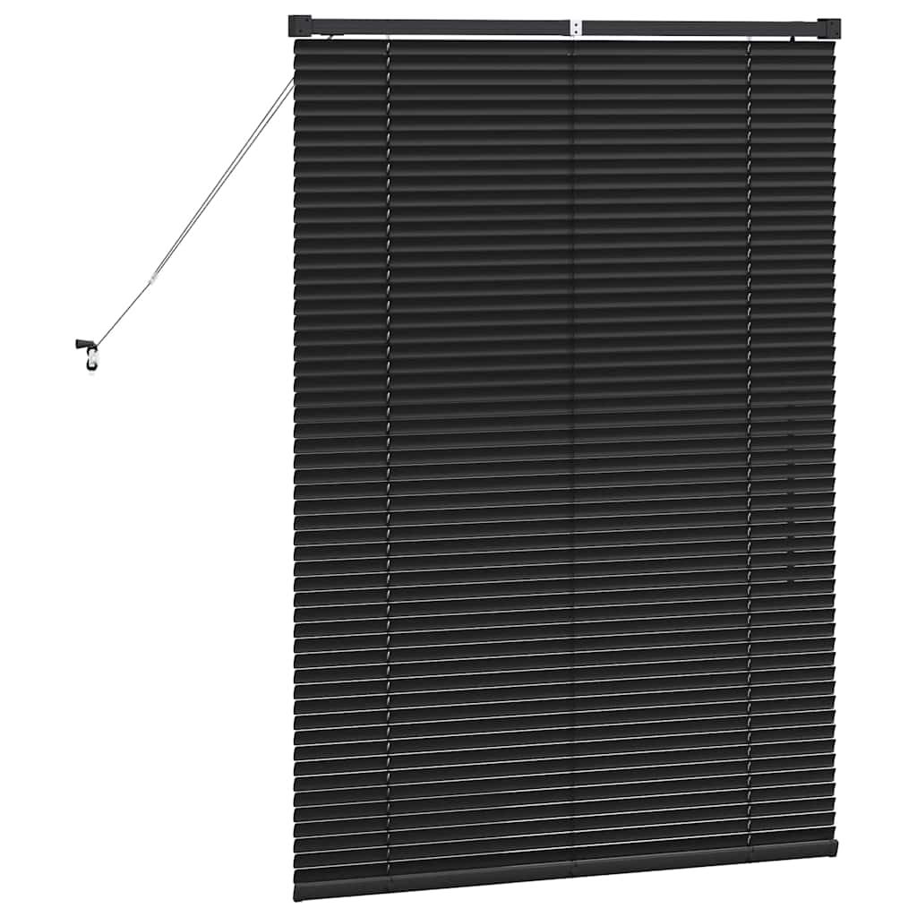 Zsalugáter Redőnyök Fekete 130 x 90 cm Alumínium