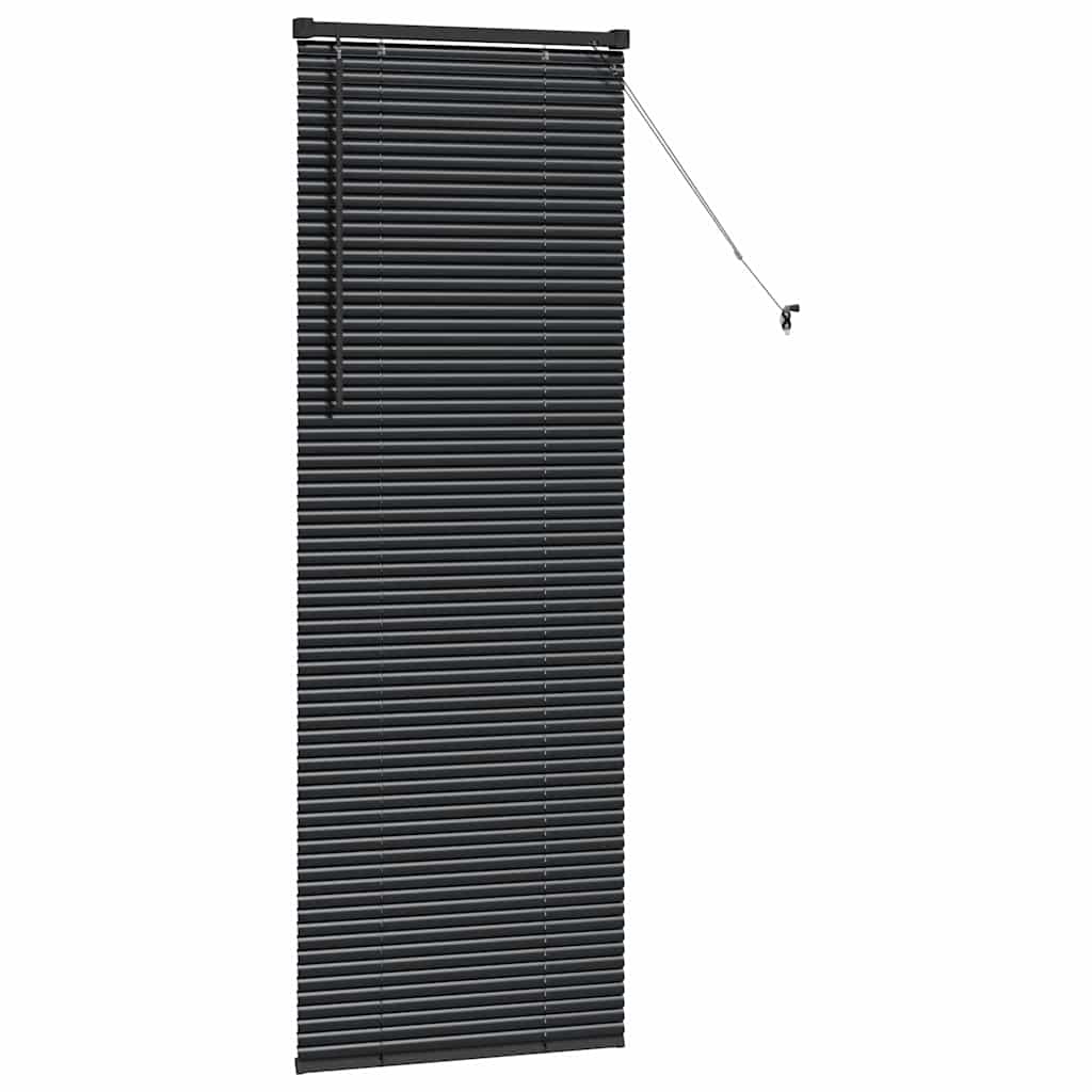 Zsalugáter Redőnyök Fekete 175 x 55 cm Alumínium