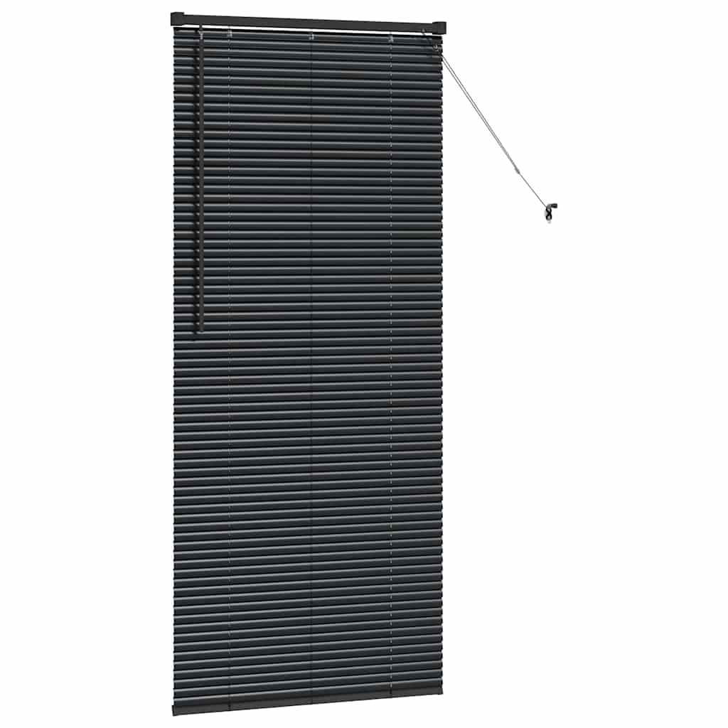 Zsalugáter Redőnyök Fekete 175 x 80 cm Alumínium