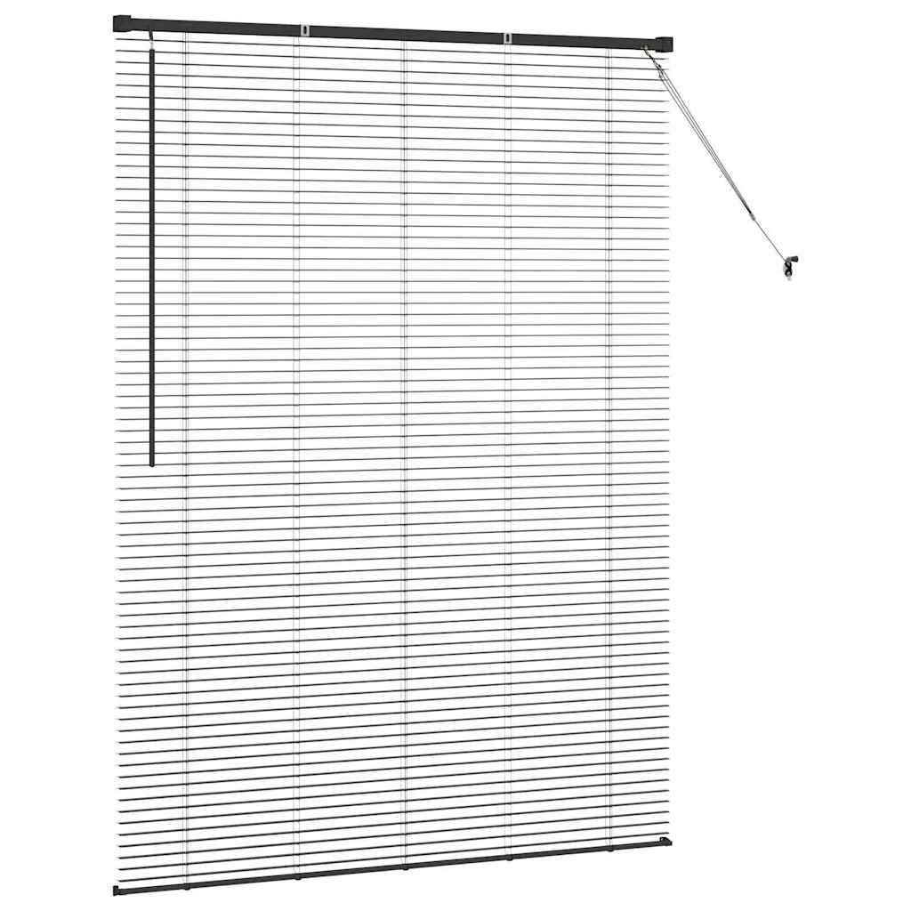 Zsalugáter Redőnyök Fekete 175 x 135 cm Alumínium