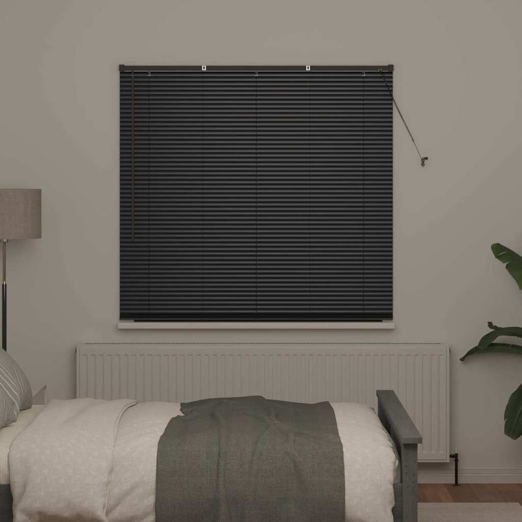 Zsalugáter Redőnyök Fekete 175 x 145 cm Alumínium