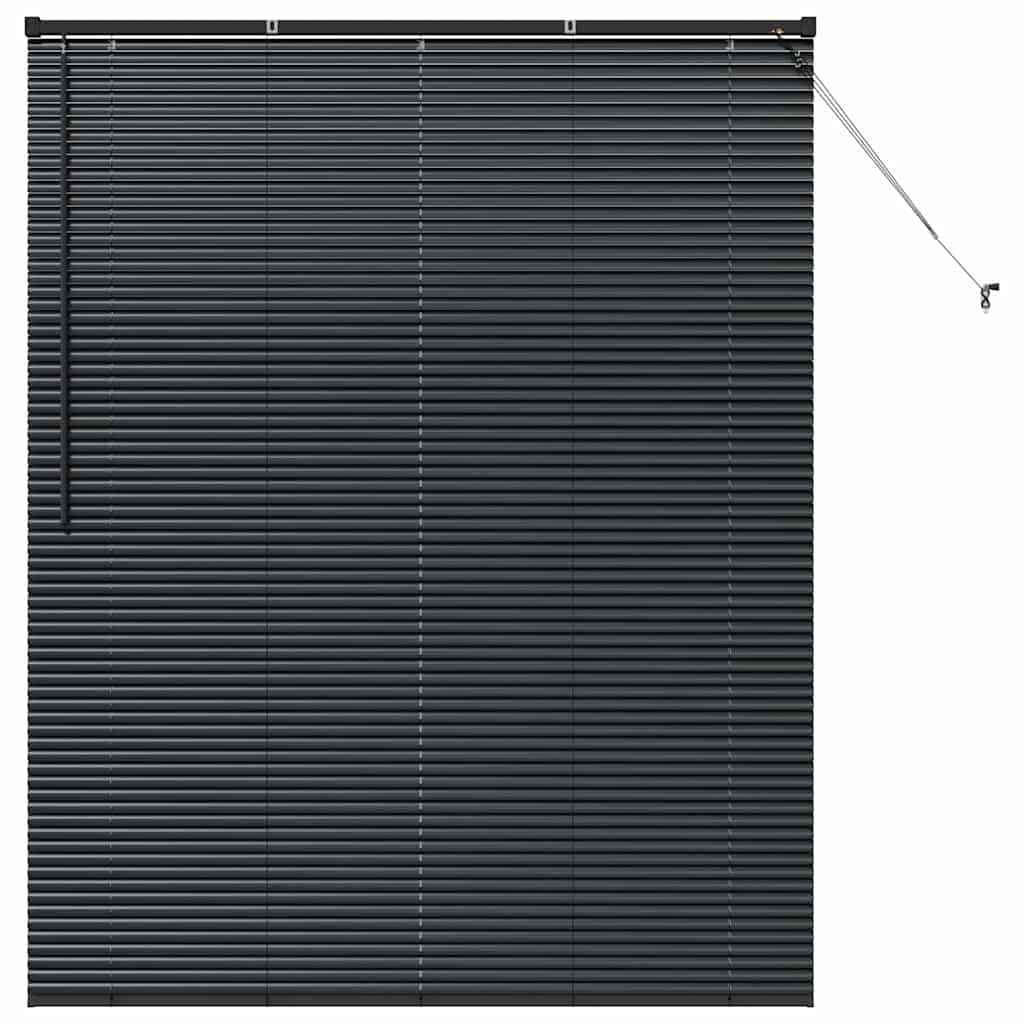Zsalugáter Redőnyök Fekete 175 x 145 cm Alumínium