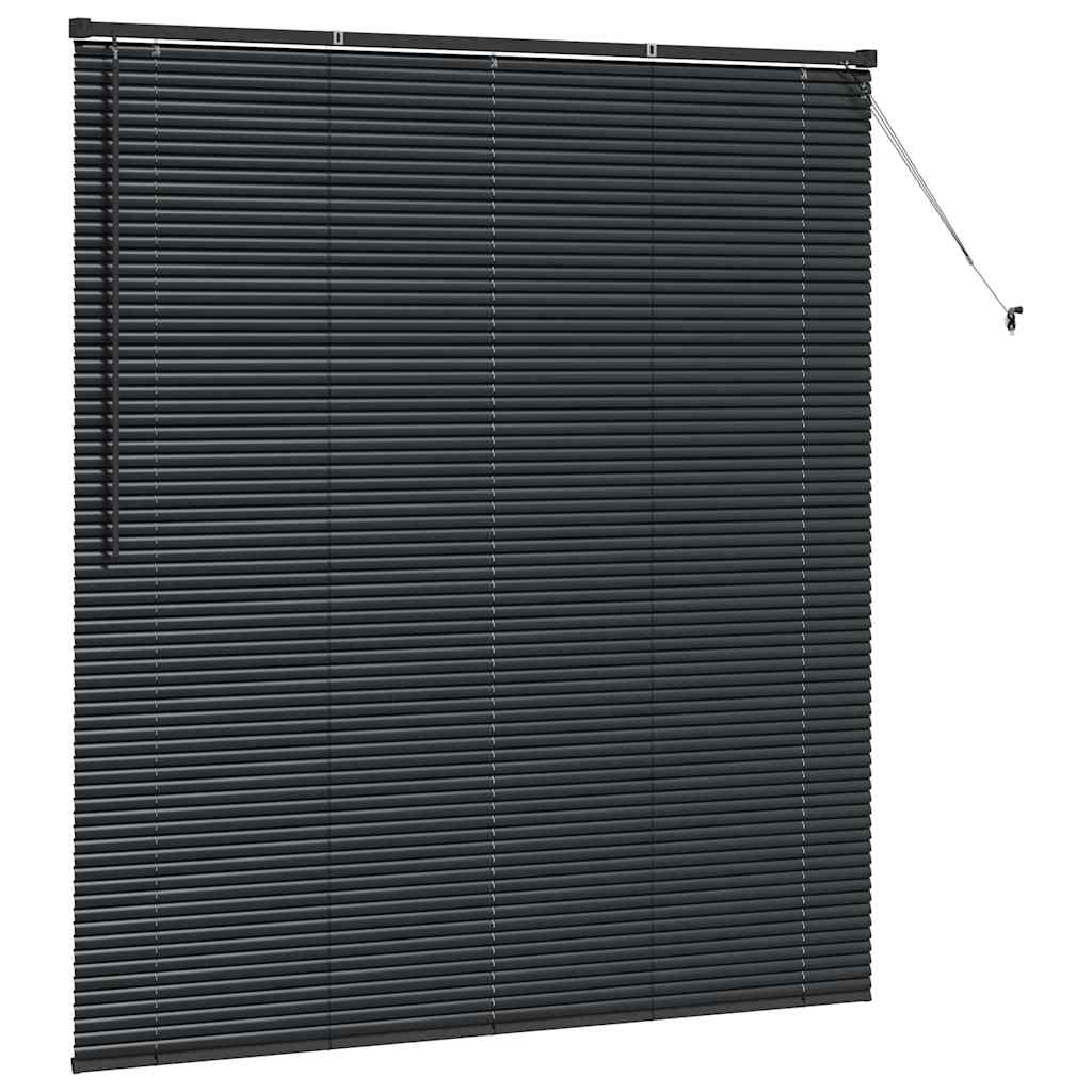 Zsalugáter Redőnyök Fekete 175 x 155 cm Alumínium