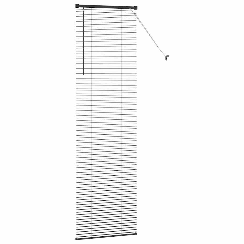 Zsalugáter Redőnyök Fekete 220 x 65 cm Alumínium