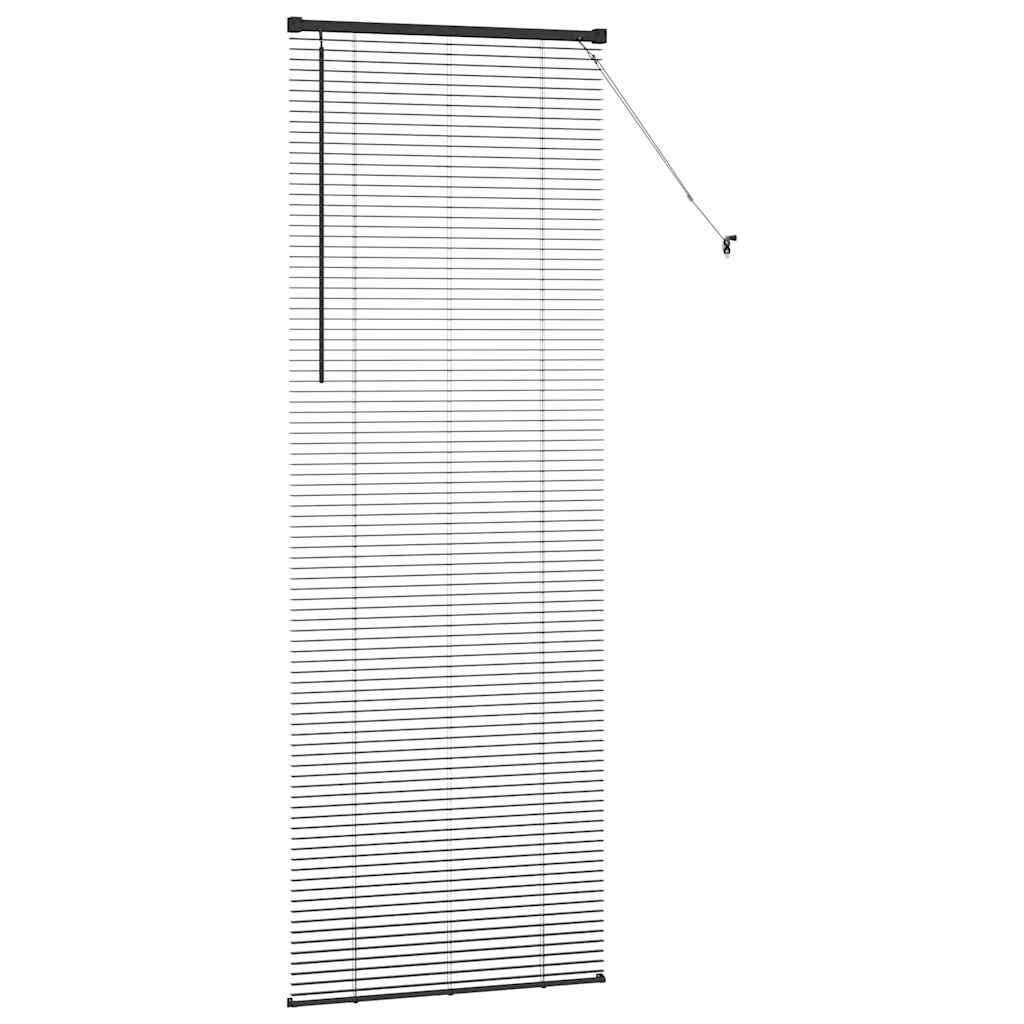 Zsalugáter Redőnyök Fekete 220 x 75 cm Alumínium