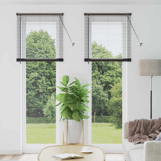 Zsalugáter Redőnyök Fekete 220 x 80 cm Alumínium