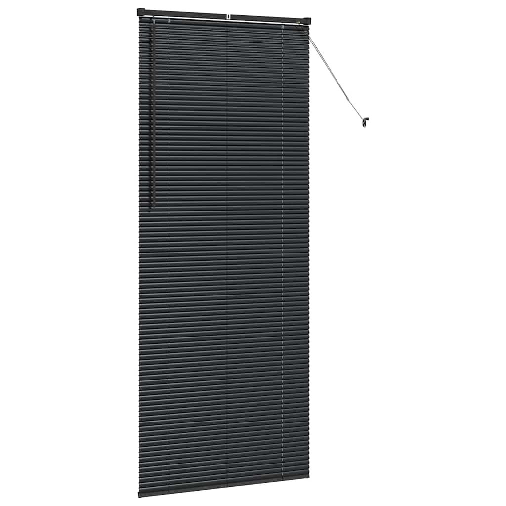 Zsalugáter Redőnyök Fekete 220 x 95 cm Alumínium