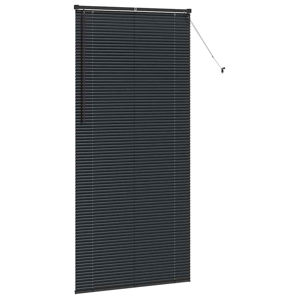 Zsalugáter Redőnyök Fekete 220 x 105 cm Alumínium