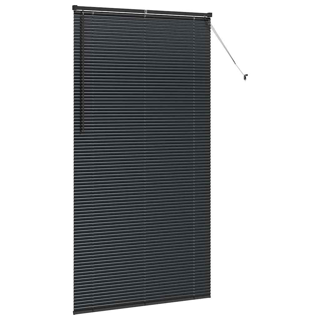Zsalugáter Redőnyök Fekete 220 x 110 cm Alumínium