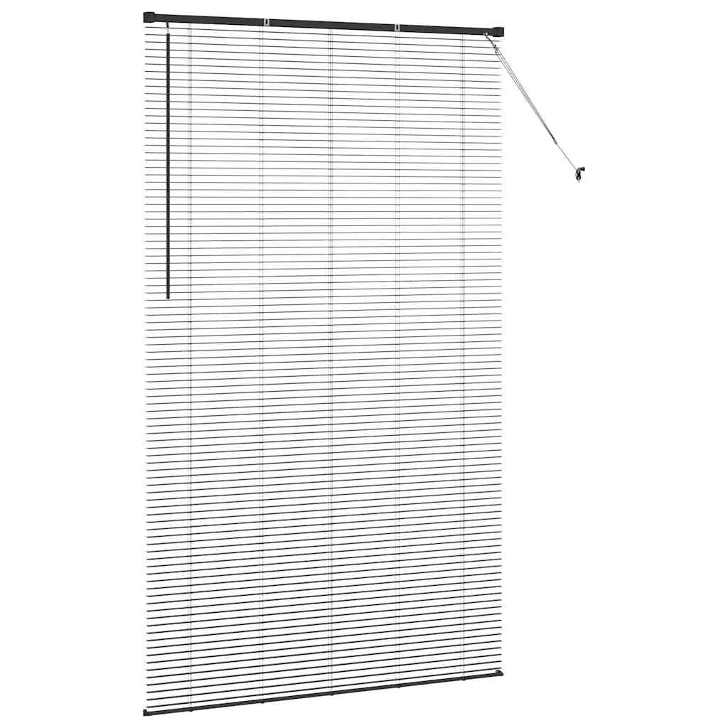 Zsalugáter Redőnyök Fekete 220 x 135 cm Alumínium