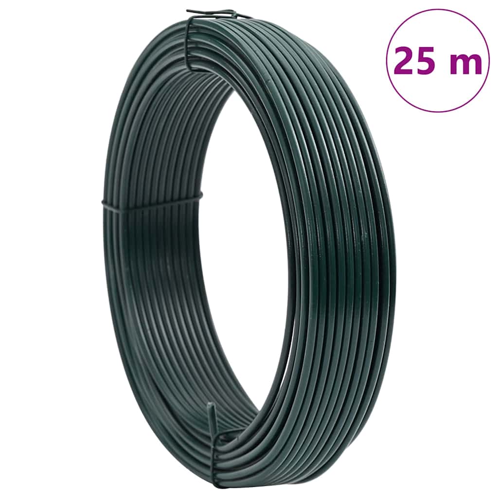 Kerítéskötöző drót Zöld 25 m PVC