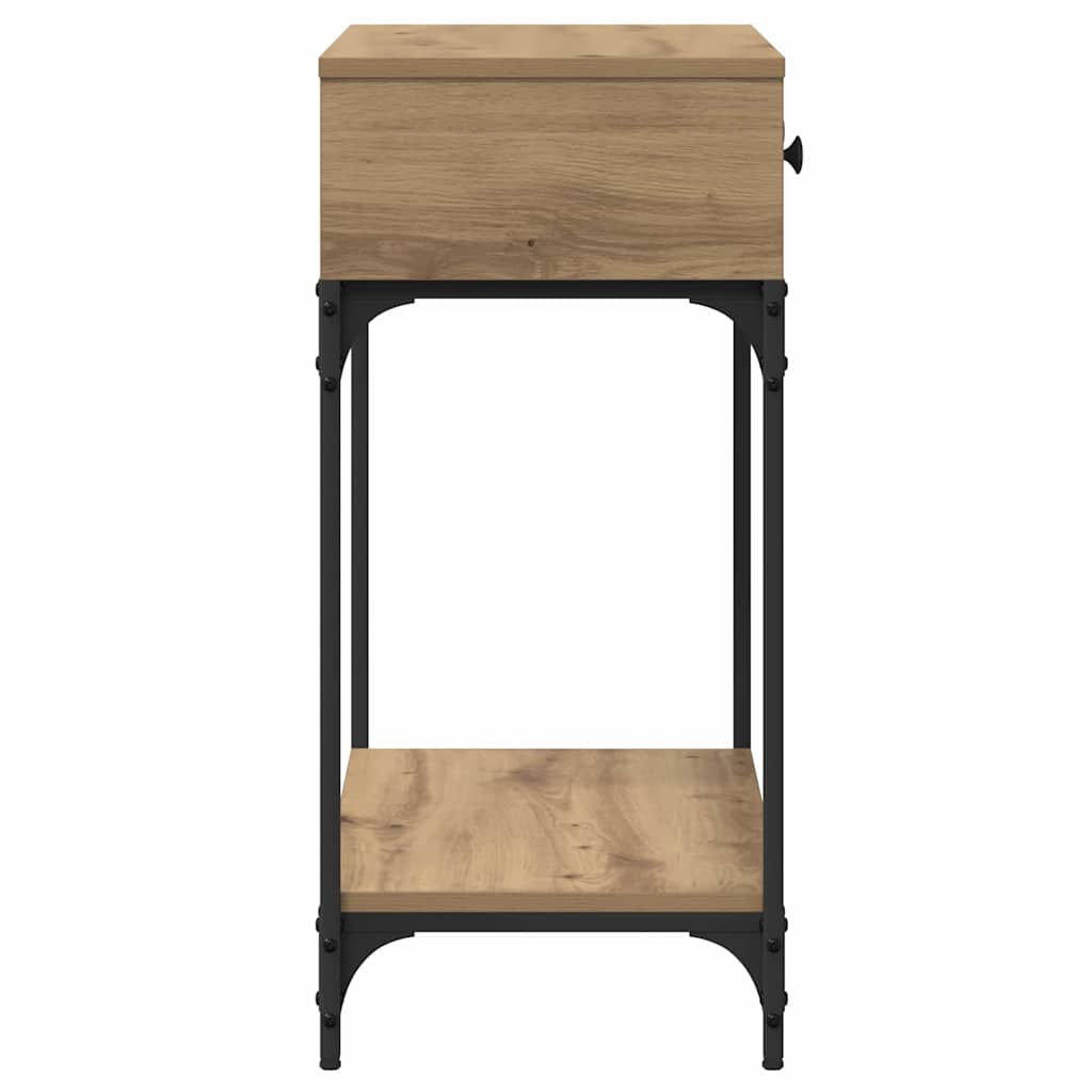Konzolasztal kézműves tölgy 75 x 34,5 x 75 cm Szerelt fa