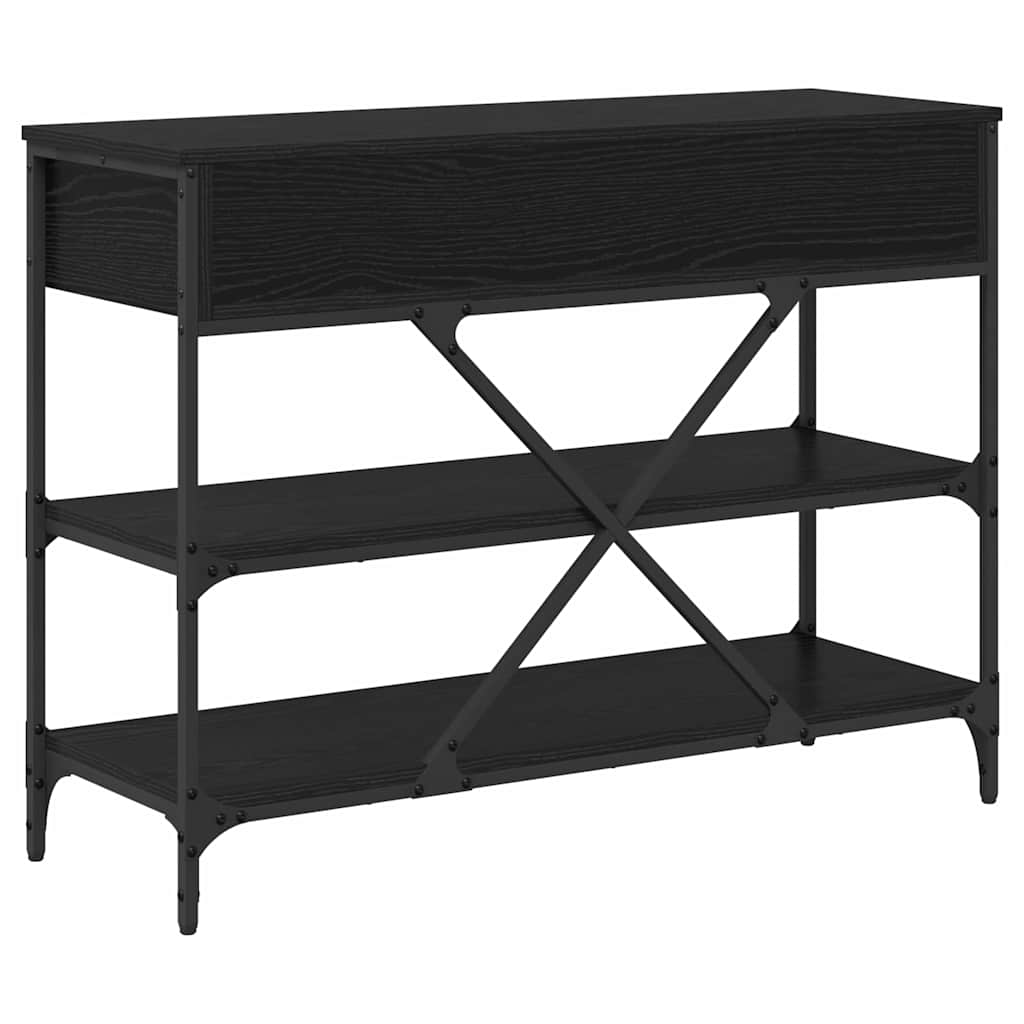 Konzolasztal fiókkal Fekete tölgy 100 x 34,5 x 75 cm faszínű