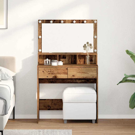 Öltözködőasztal fiókkal Öreg fa 80 x 41 x 134,5 cm Faanyag