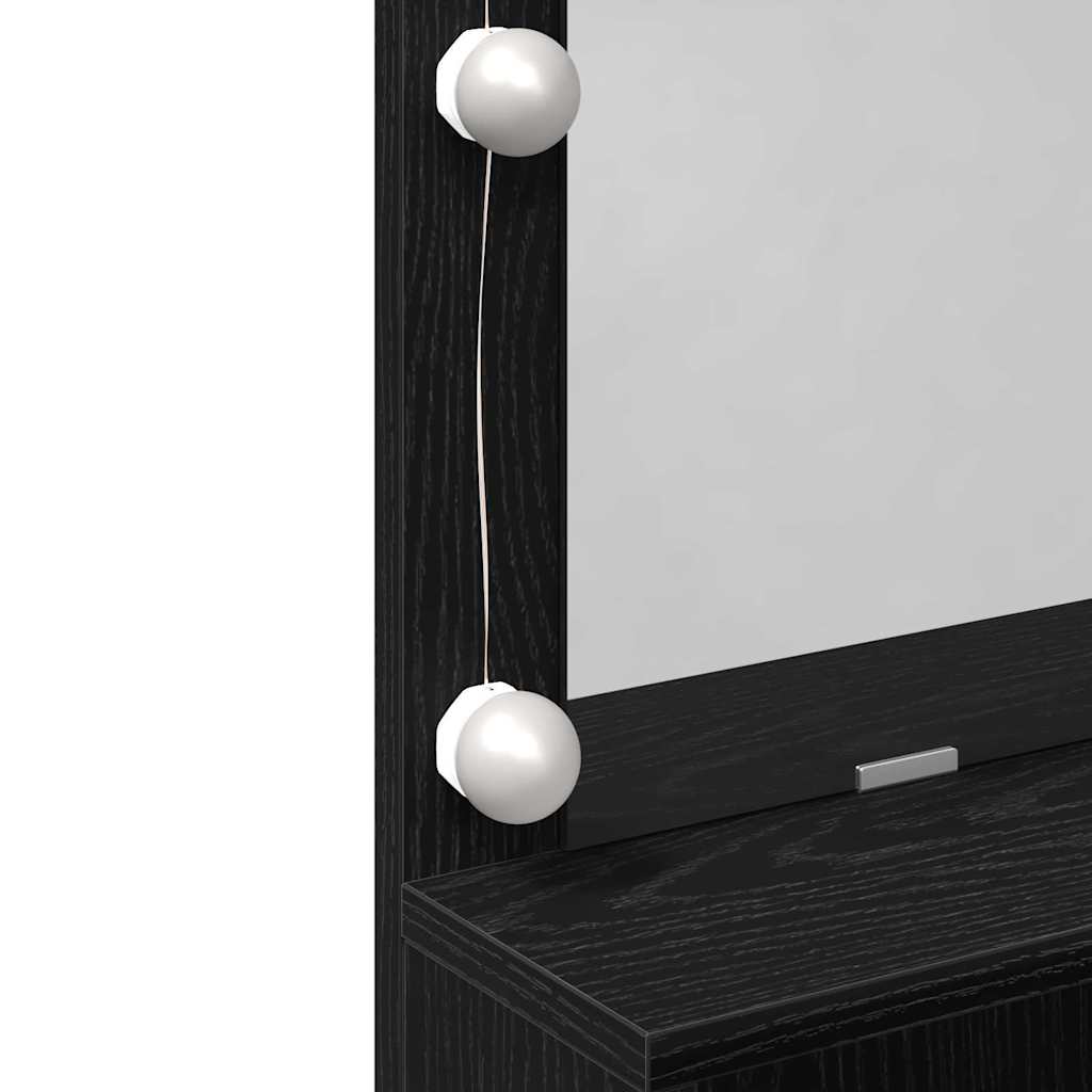 Öltözködőasztal Fekete tölgy 80 x 41 x 134,5 cm Szerelt Fa