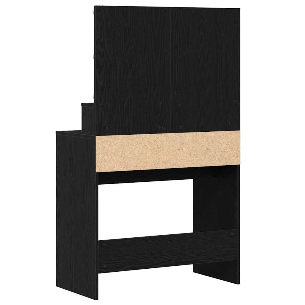 Öltözködőasztal Fekete tölgy 80 x 41 x 134,5 cm Szerelt Fa