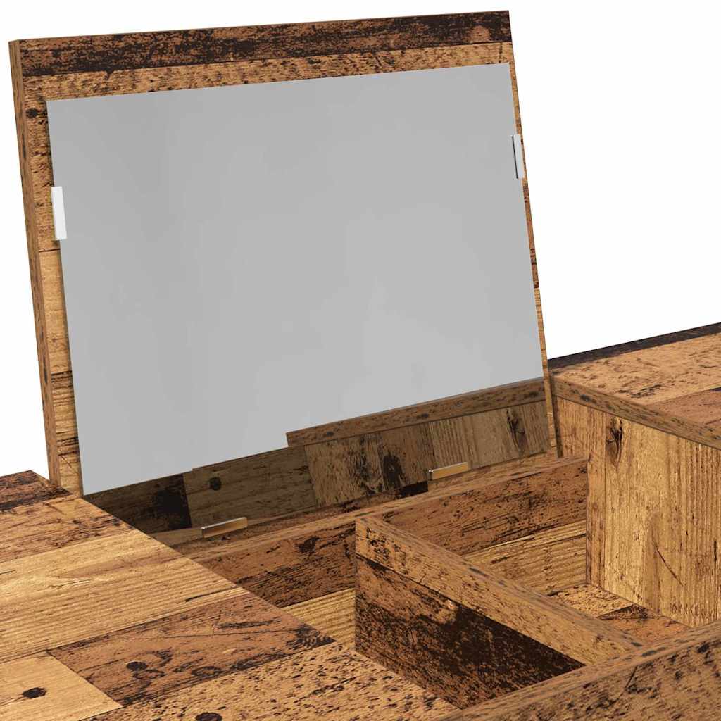Kozmetikai Asztal fiókkal tárolóval Öreg fa 100 x 45 x 76 cm