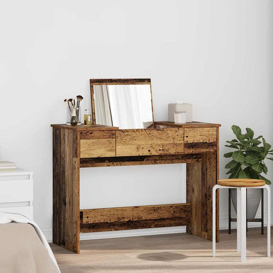 Kozmetikai Asztal fiókkal tárolóval Öreg fa 100 x 45 x 76 cm